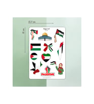 Free Palestine - Özgür Filistin Temalı Sticker Seti - A5