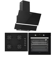 Hafele Luce Siyah Ankastre Set 5 (Luce Ocak + Luce Fırın + Luce Davlumbaz)