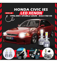 Honda Civic İES 1996-2001 Uzun-Kısa Far Uyumlu Şimşek Etkili Led Xenon Performance Series H4