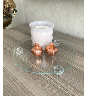 Cam Sunumluk sephpa üstü Pasta Tabağı kahve sunumu