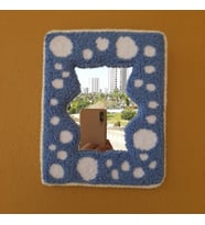Mi-Knitting, Dekoratif ayna, Punch Nakışı Ayna, Hediyelik ayna, el yapımı ayna