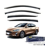 Niken Ford Focus Cam Rüzgarlığı Kromlu  4'Lü 2019+ Sonrası (Beyaz)