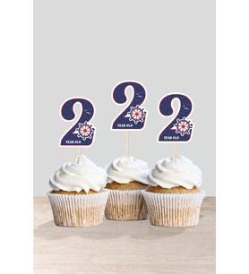 Denizci Temalı * 2 (iki) Yaşında Cupcake Süsü '10lu