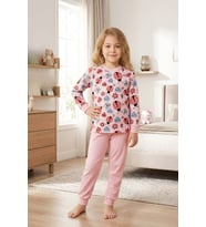 Kız Çocuk %100 Pamuk Pijama Takımı 4-11 Yaş 12628 MODANINO