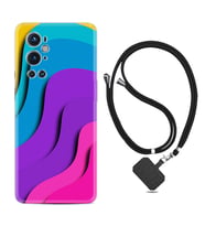 Tecno Spark 9 Pro Kılıf Silikon Boyun Askılı İpli Desenli Silikon Renk Cümbüşü 1631