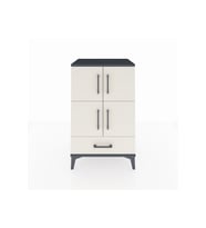 Hyperion Komodin 4 Raflı Tek Çekmeceli 4 Kapaklı 60x44x96 Antrasit-Aytaşı
