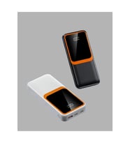 10000 mAh Powerbank Çift USB Çıkışlı Type-C Girişli Beyaz Tasarım