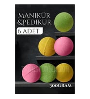 ModaCar Manikür Pedikür Topu Manikür Bombası 6 adet 300 Gram