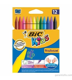 Bic Plastidecor Silinebilir Mum Pastel Boya (12 Renk)