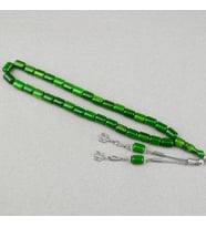 Katalin Çubuk Alpaka Püsküllü Kapsül Kesim 9x13mm Tesbih - Yeşil