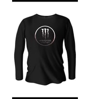 Monstar Energy Baskılı Uzun Kollu Bisiklet Yaka Erkek Siyah T-Shirt
