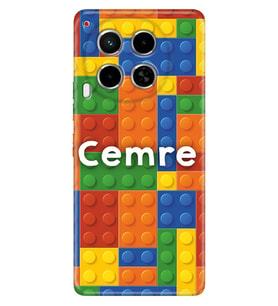 Tecno Camon 16 18 19 20 20C 30 40 Neo Pro Premier Kılıf İsim Yazılı Kişiye Özel - Model-13 (Çok Renkli)