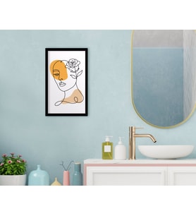 BK Home Banyo Dekoratif Ahşap Siyah Çerçeveli Tablo-5