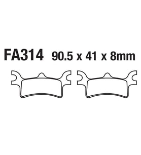 ATV ÖN FREN DİSK BALATASI FA314 POLARİS MAGNUM 325-500 SPORTSMAN 400-450-500-600-700-800 TK