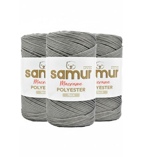 3 adet 4 NO POLYESTER MAKROME 0420 GRİ