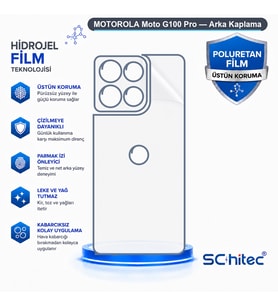 SChitec MOTOROLA Moto G100 Pro Uyumlu Arka Yüzey Hidrojel Koruyucu Film