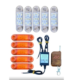 UZAKTAN KUMANDALI 9 LEDLİ 10 ADET TOMBUL PARMAK LED TURUNCU BEYAZ