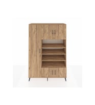 Hyperion Gardrop 10 Raflı 5 Kapaklı 132x44x195 Çam-Çam