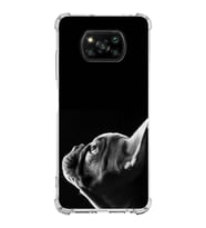 PrintiFy Poco X3 NFC Uyumlu Köpek 1 Baskılı Şeffaf Köşe Korumalı Antişok Kılıf