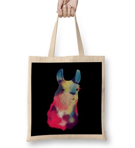 Cute Galactic Llama Space Exploration Lama Bez Çanta Uzun Saplı
