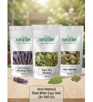 Saf(1.Kalite) Yeni Mahsül Karabaş Otu - Oğul Otu (Melisa) - Alıç Yaprağı (3x 100 Gr) Set