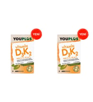 Youplus Vitamin D3K2 1000 IU Damla 20 ML 2 Adet (Krem)
