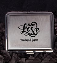 Sevgililere Özel Metal Sigara Tabakası 106975 (Krem)