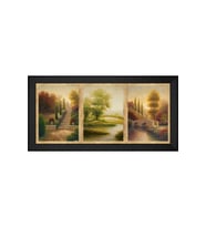 Manzara Temalı Kanvas Tablo 80 x 110 cm Siyah Çerçeve