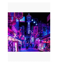 Osaka Şehri Anime Sahneleri Tablo Ahşap Poster Dekoratif