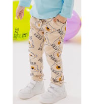 Breeze Girls & Boys Erkek Çocuk Eşofman Altı Sevimli Ayıcık Baskılı 1-4 Yaş, Bej