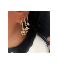 ÜÇLÜ KUTUP YILDIZ KÜPE SETİ-GOLD RENK ACR9470