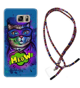 Samsung S7 Edge S20 Fe Plus Ultra S21 S22 Kılıf Boyun Asklı Rasta Silikon Super Meow 1715