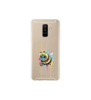 Samsung Galaxy A6 Plus (2018) ile uyumlu Splash arı tasarımlı şeffaf silikon kılıf