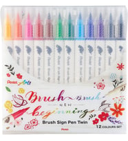 Pentel Brush Sing Pen Twin Çift Taraflı Fırça Uçlu Kalem