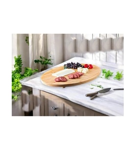Gönül GNL 3802 Bambu Sunum Tepsisi 30x22x1.5 cm (Açık Kahverengi)