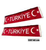 2 Adet Torpido Üstü Ay Yıldız Türkiye Yazılı Peluş Örtü 155x40 Cm