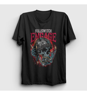 Presmono Unisex Siyah Disarm Metal Killswitch Engage T-Shirt 537311tt