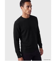 LCW Vision Siyah Bisiklet Yaka Regular Fit Erkek Triko Kazak