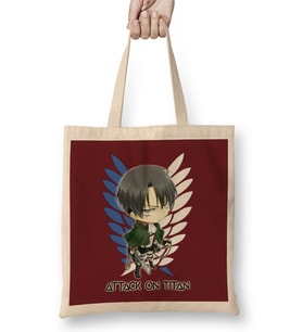 Attack on Titan Manga Art Levi Ackerman Chibi Bez Çanta Uzun Saplı