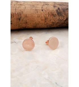 8 mm Plaka Rose Gümüş Küpe 5315