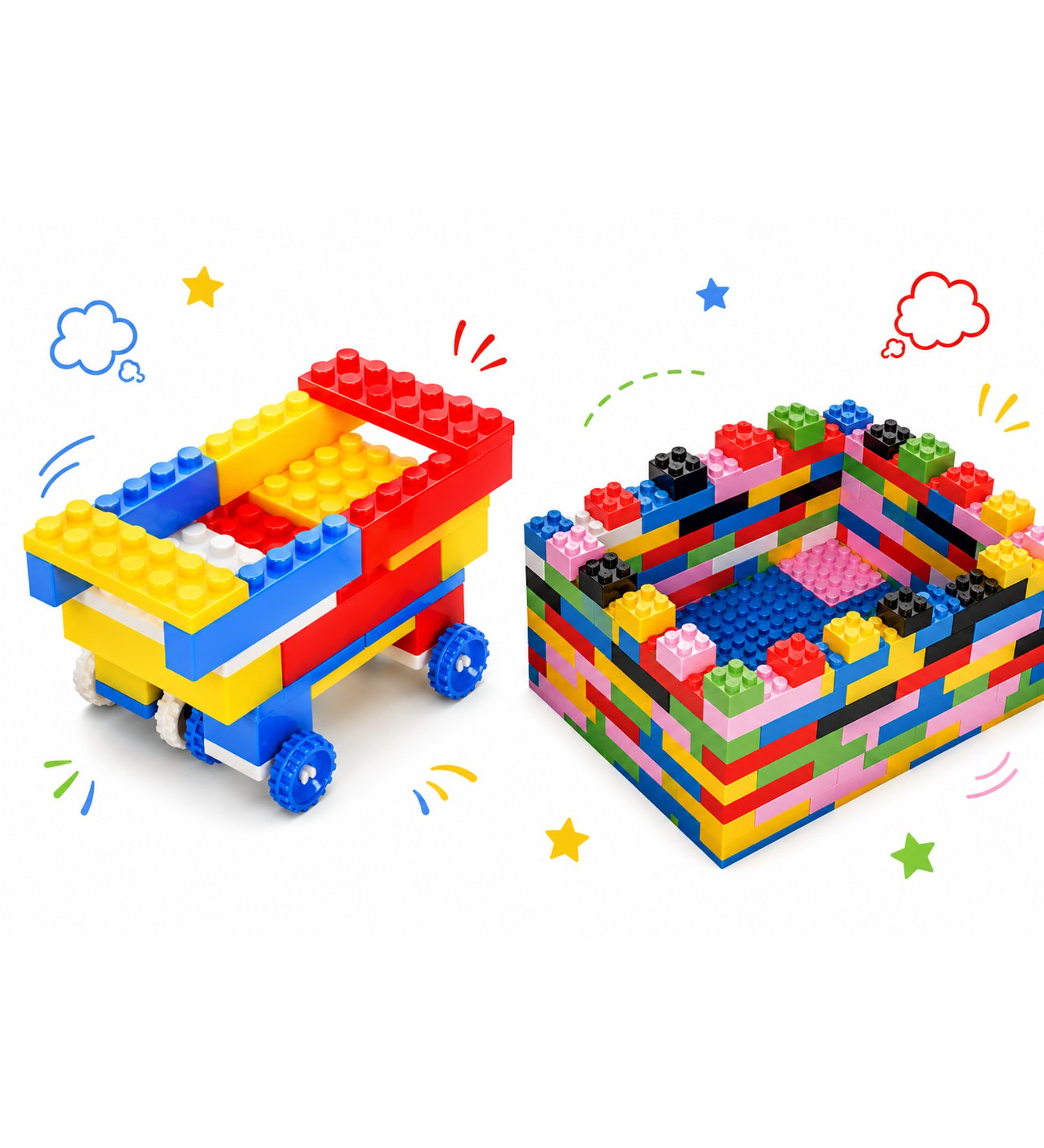 Lego Mini 300 Parça Eğlenceli Bloklar Funny Blocks