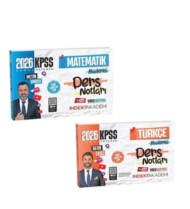 İndeks Akademi 2026 KPSS Türkçe ve Matematik Video Ders Notları Seti 2 Kitap