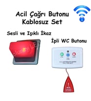 Acil Çağrı Butonu ve Işıklı İkaz Seti Kablosuz