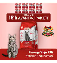 Sığır Etli Yetişkin Kedi Maması - 16 Adet