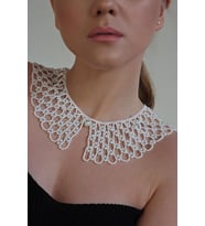 Bebek Yaka Model İnci Gerdanlık İncili Kolye (Krem)