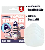 Ayakkabı Topuk Yaması Ayakkabı Tamir Yaması Sunni deri Kendinden Yapışkanlı-BEYAZ