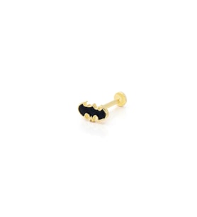 14 Ayar Altın Taşlı Batty Tragus Küpe