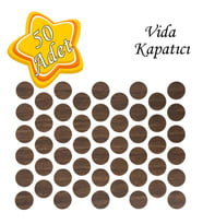 50 ADET Ceviz Vida Kapatıcı Ahşap Desenli  Yapışkanlı Vida Tapası Tıpası Kapağı Vida Gizleyici