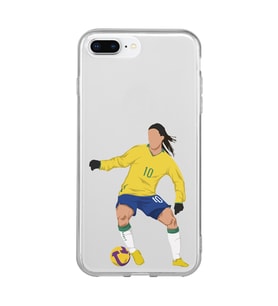 Iphone 7 PLUS - 8 PLUS Uyumlu Ronaldinho Tasarımlı Şeffaf Telefon Kılıfı