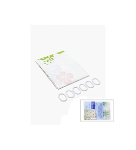 PVC Duş Perdesi Çift Kanatlı 12 Halkalı 90x180 cm